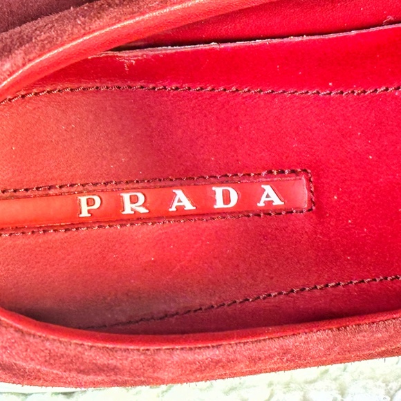 Prada Men’s Size 10 Red Suede Loafers main image 9
